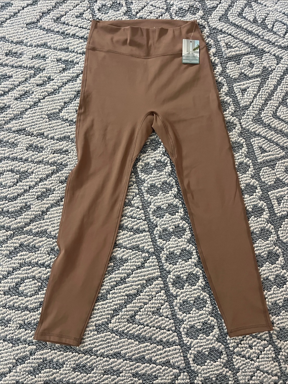 High-Waist Active Leggings in Brown